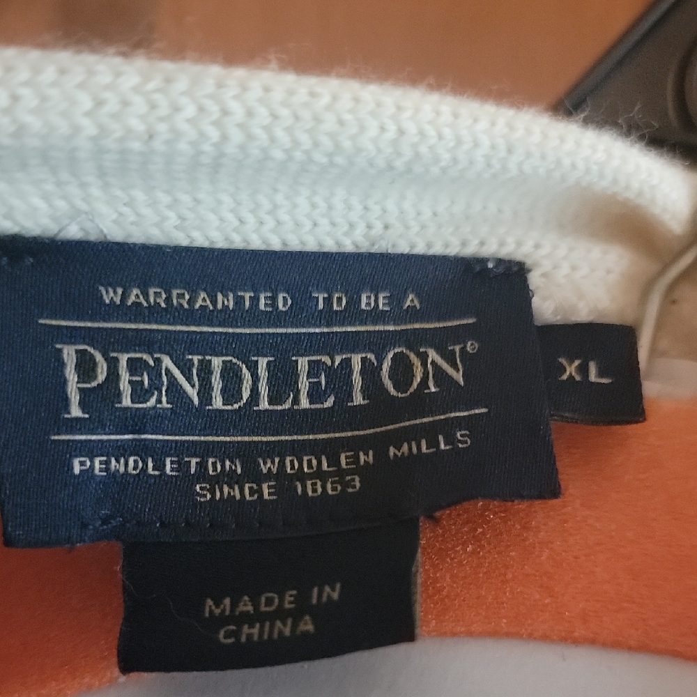 Pendleton Cream And Black Geometric Cardigan - image 2